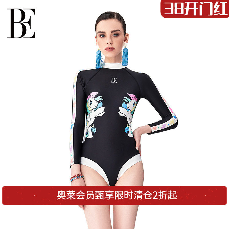 BE范德安马年新品连体泳衣女防晒微胖显瘦度假遮肉冲浪新品