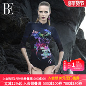 范德安QUEEN系列连体泳衣女长袖 保守遮肉显瘦防晒潜水泳装