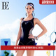 BE范德安平角防晒抗氯泳衣女大码 遮肚显瘦游泳馆专用