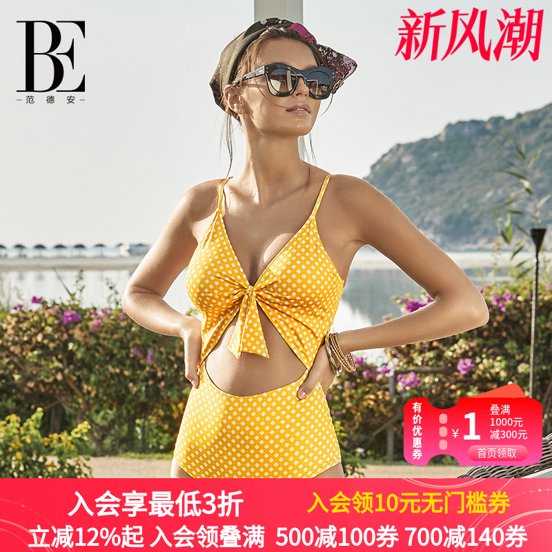 BE范德安连体泳衣女修身显瘦