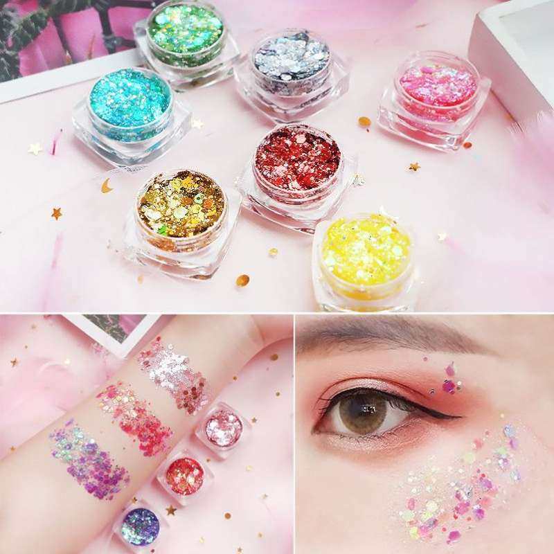 亮片眼影眼角装饰眼睛面部妆容小孩男童闪片眼妆闪光眼部贴片表演