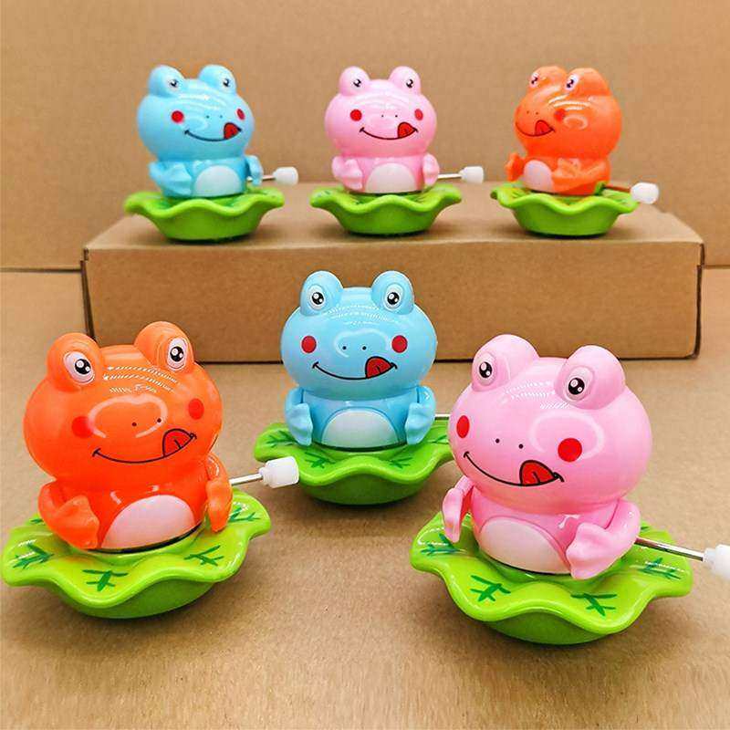 网红上弦发玩具男女宝益智学爬动物旋转跑小青蛙蛤蟆地摊1-2-3岁