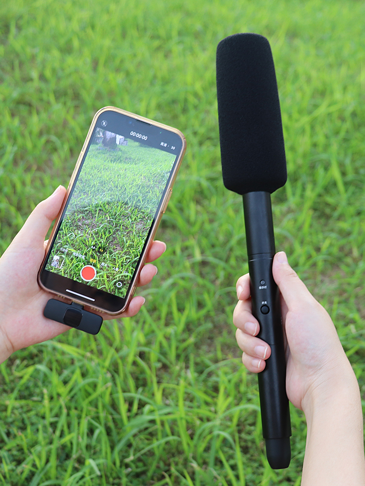 手机单反相机无线采访麦克风，儿童和小学生专用，户外街道降噪手