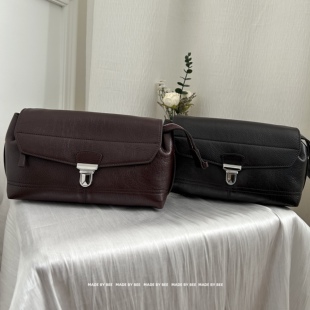 2025意大利头层牛皮低调显贵邮差包单肩斜挎高级感轻奢女款包包