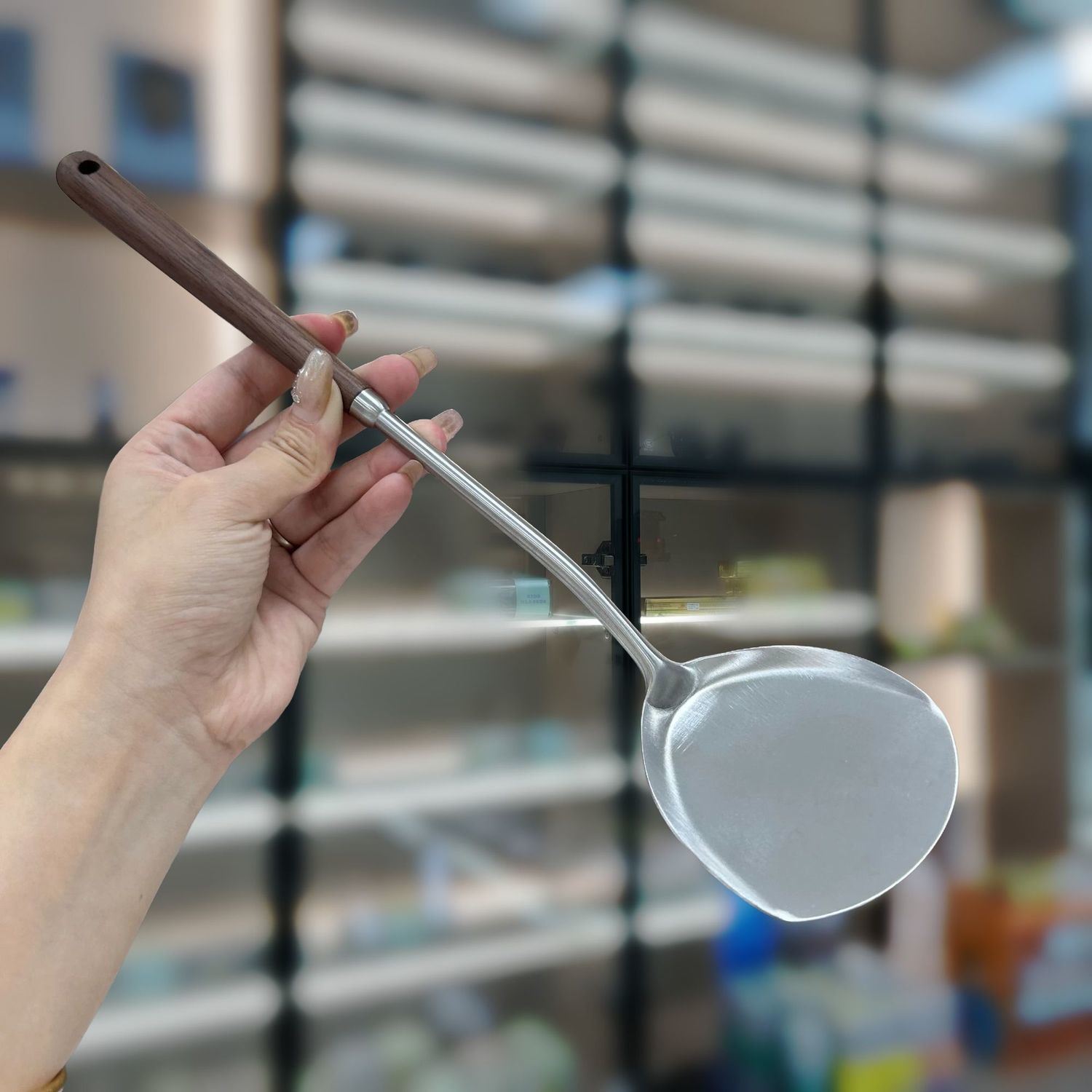 实木柄316不锈钢锅铲炒菜铲子家用加厚勺子汤勺漏勺不粘锅专用套