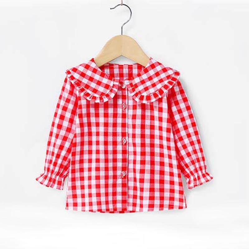 girl lattice shirt 2019 new pattern spring clothes baby Baby unlined upper garment 1-11 girl shirt Children Long sleeve jacketin the Children/Baby/Family fitted , Shirt  category - from Buy2taobao.com to provide professional Taobao agent buy service