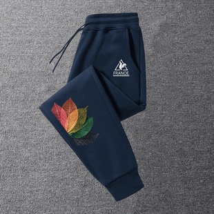 宽松束脚休闲长裤 子男春秋冬款 加绒 运动裤 法国公鸡春秋华棉薄款
