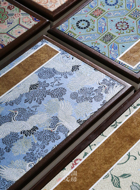 空白折页实木镶边双层加厚宣纸本国展书画生宣册页练字本写意山水小楷复古精装毛笔书法创作宣纸