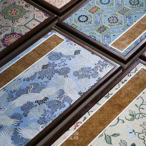 空白折页实木镶边双层加厚宣纸本国展书画生宣册页练字本写意山水小楷复古精装毛笔书法创作宣纸