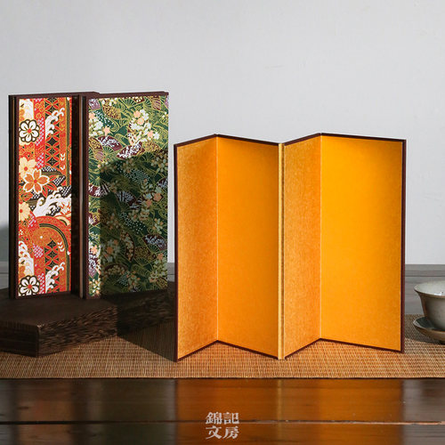 锦记大徽堂熟宣纸折页加厚和风卡纸屏风摆台摆件宣纸仿古婚书金潜纸工笔画小楷毛笔书法作品纸