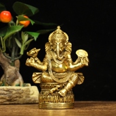 纯铜象神摆件泰国象鼻财神印度红财神家居店铺会所泰式 装 饰品摆设