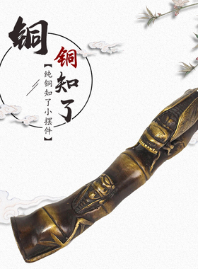 一鸣惊人摆件黄铜书房桌面装饰