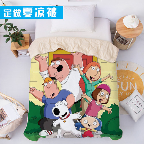 夏季凉被欧美卡通恶搞之家空调被
