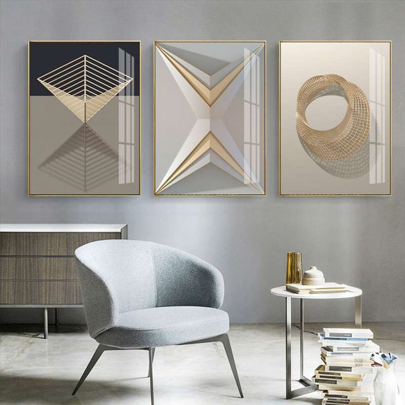 玄关壁画竖版现代简约过道装饰画抽象个性立体挂画走廊抽象墙面画图片