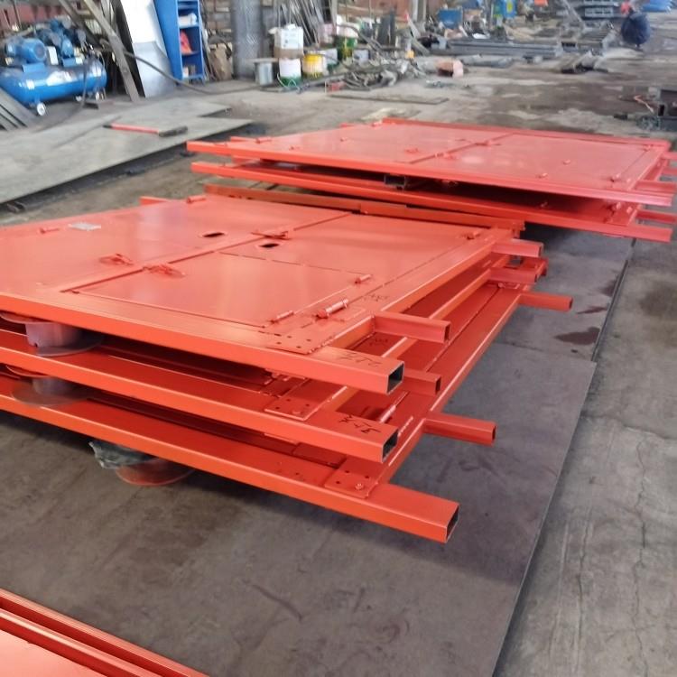 方形防火栅栏门矿井巷道全自动气动无压风门矿用抗冲击波密闭门