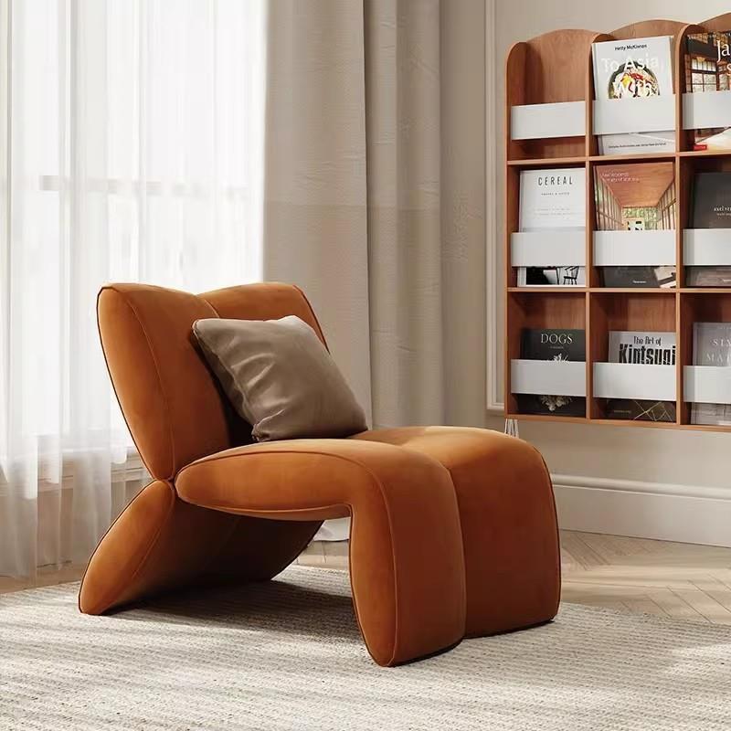 意式极简设计师椅子休闲单人沙发椅客厅简约现代卧室阳台懒人沙发