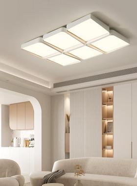客厅灯现代简约家用卧室吸顶灯轻奢网格led主卧灯亚克力灯饰灯具
