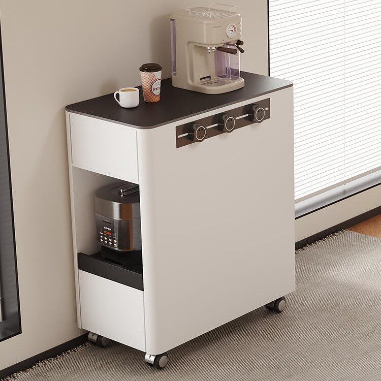 可移动岩板岛台餐桌一体岛台柜单独小户型极窄靠墙储物茶水餐边柜