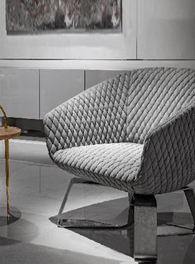 意式轻奢沙发椅后现代客厅休闲单人沙发椅设计师高端高定单人椅