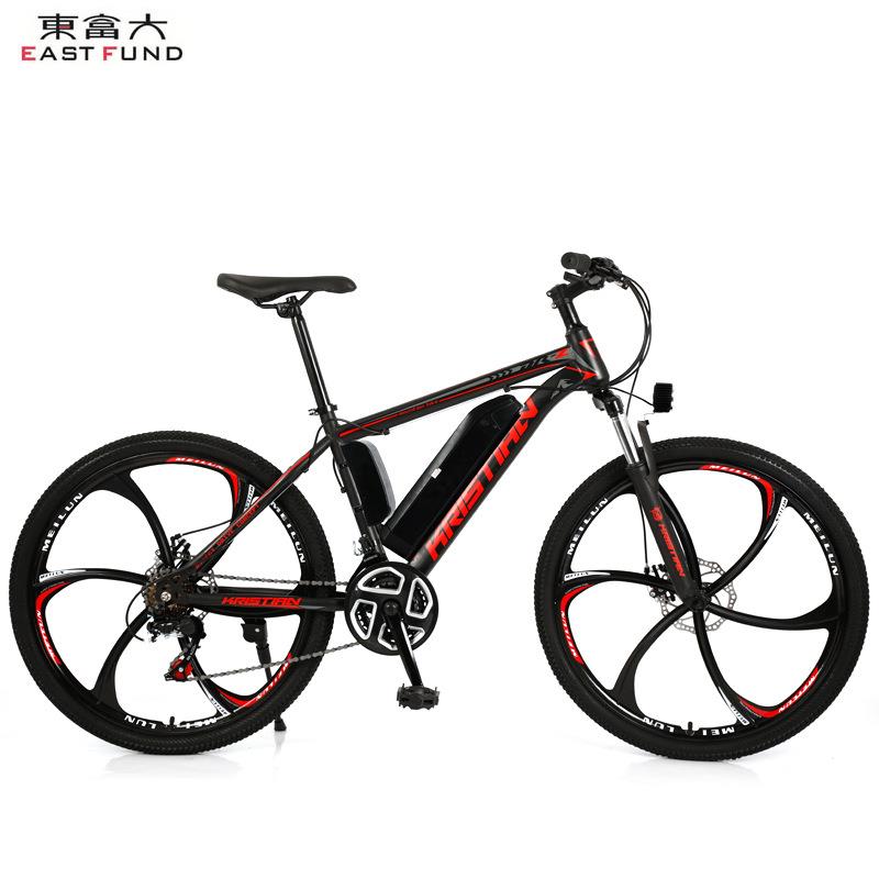 供应26寸山地电动锂电自行车成人变速越野助力单车外销出口
