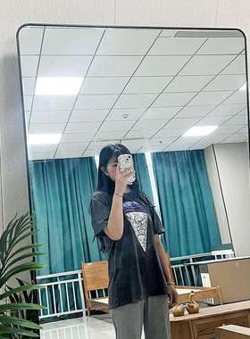 镜子全身穿衣镜家用落地镜卧室壁挂贴墙试衣镜网红拍照立体大镜子