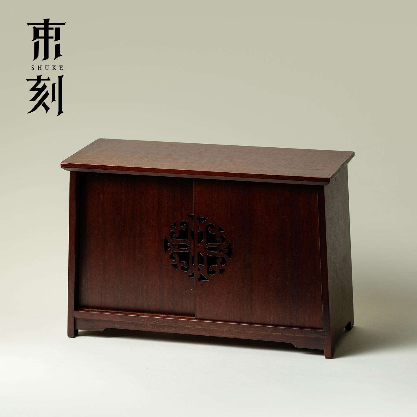 束实木桌面博古架茶具茶杯置物架中式茶道摆件茶壶实木收纳架子