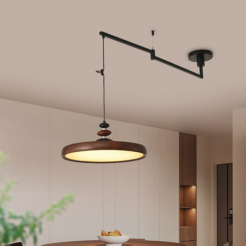 新款简约现代飞碟餐桌灯法式餐厅小吊灯饰饭厅灯吧台灯具摇臂吊灯