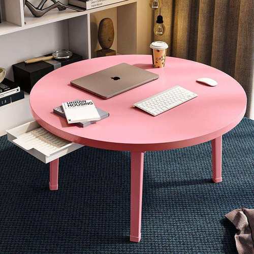 床上书桌可折叠阳台小圆桌子电脑桌宿舍学习桌榻榻米飘窗懒人桌板