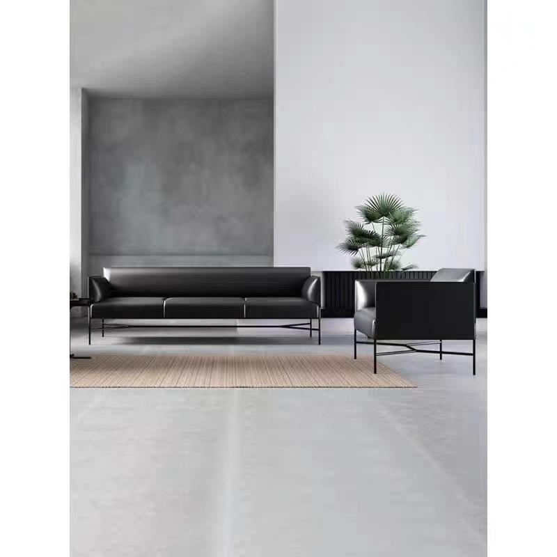 轻奢办公室沙发茶几组合简约现代新款商务接待会客休息区办公沙发