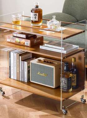 移动简约沙发小推车创意茶几客厅家用角几置物架卧室床头小桌子