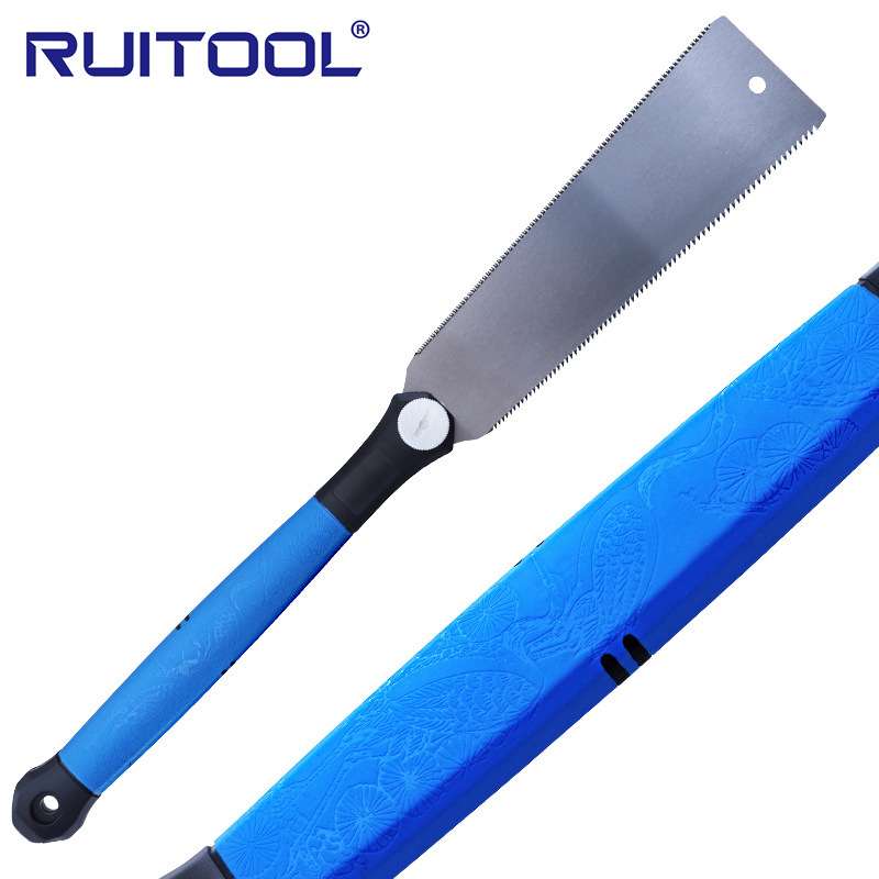 日式双面锯SK5木工锯子三面齿快速锯松鹤柄手锯园林锯