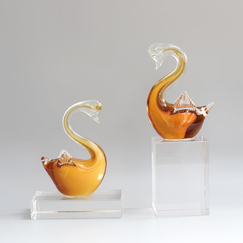 欧式创意琉璃水晶玻璃工艺摆件玄关电视柜茶几办公桌装饰摆件