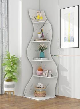 创意落地转角柜置物架客厅三角边柜卧室墙角柜收纳直角转角置物架
