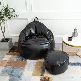 PU皮革皮制豆袋沙发懒人欧式沙发单人懒人沙发椅单人沙发椅