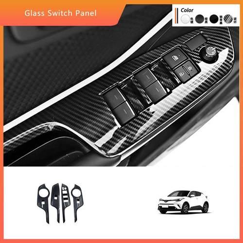 适用于16-23款C-HR车门改装玻璃开关装饰CHR扶手升降面板贴亮片