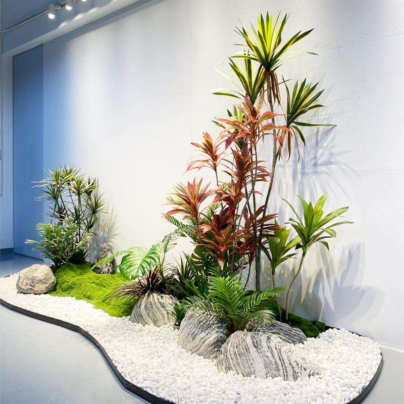 仿真绿植盆栽植物造景室内盆景餐厅场景装饰橱窗楼梯景观组合