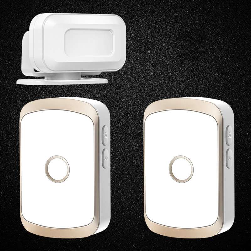 门口欢迎光临感应器店铺进门语音提示迎宾报警器超市分体门铃商用