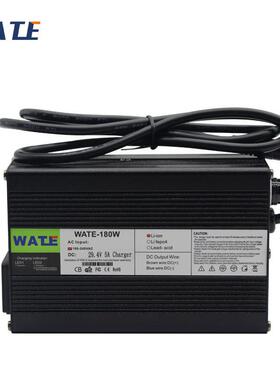 24V3A充电器27.6V铅酸电池智能充电器自动宽电压黑色铝壳