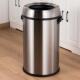 65L大容量不锈钢圆形垃圾桶厨房商用企业公司大尺寸直投垃圾箱
