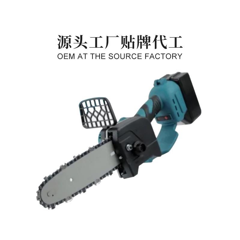 外贸电锯家用小型手持锯柴充电式伐木锯手电锯锂电电链锯锯树神器