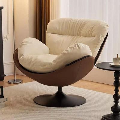 北欧沙发单人懒人沙发椅现代简约家用阳台卧室客厅旋转蛋壳休闲椅