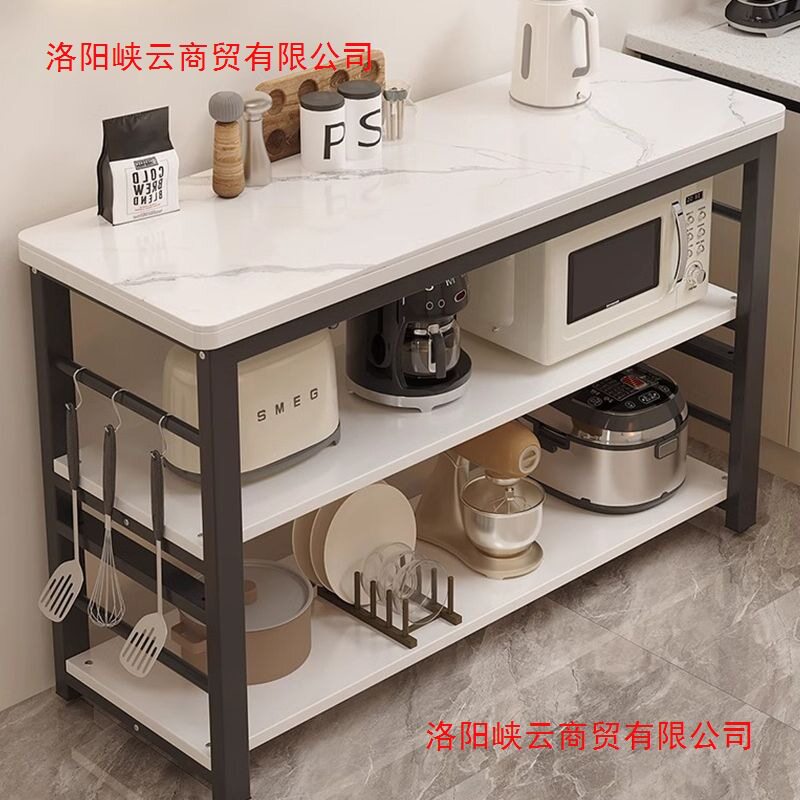 岩板厨房多层微波炉烤箱置物架