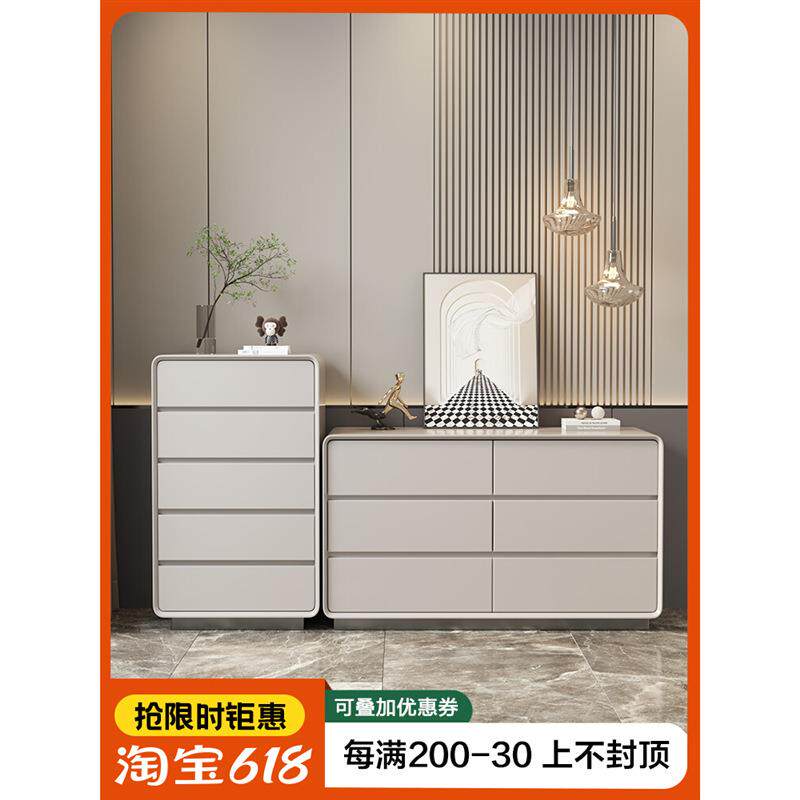 现代极简实木五斗柜六斗柜玄关柜储物柜餐边柜卧室收纳柜床尾柜