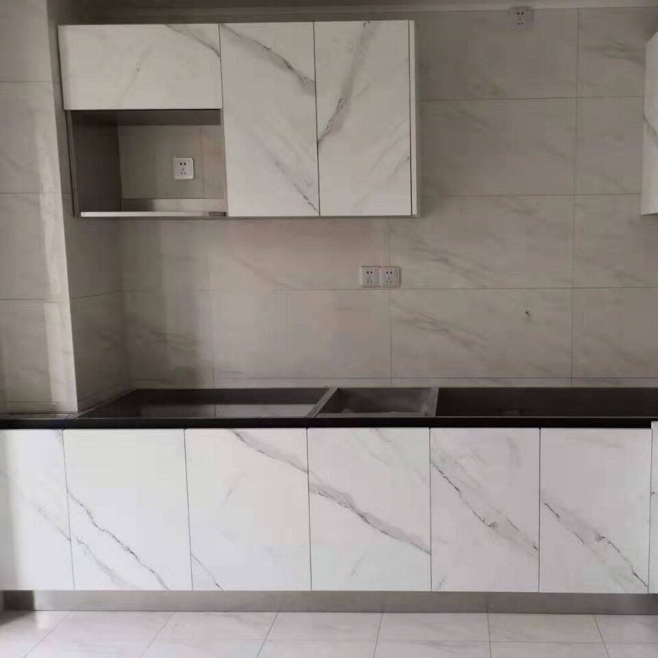 不锈钢厨房橱柜 整体厨房橱柜防水防潮防火橱柜家用厨房地柜吊柜
