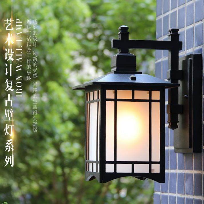 户外壁灯防水新中式外墙方形创意灯具楼梯大门过道阳台室外庭院灯,鲜花速递/花卉仿真/绿植园艺,割草机/草坪机,淘宝优惠券,粉丝福利购,淘宝优惠卷
