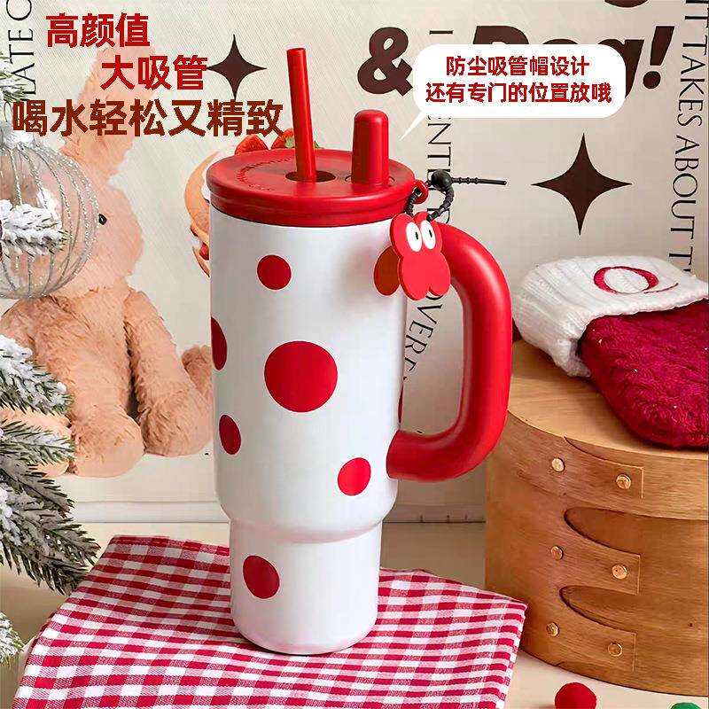 夏季保冰霸杯办公室霸王杯大容量不锈钢吸管保温杯学生巨无霸杯子