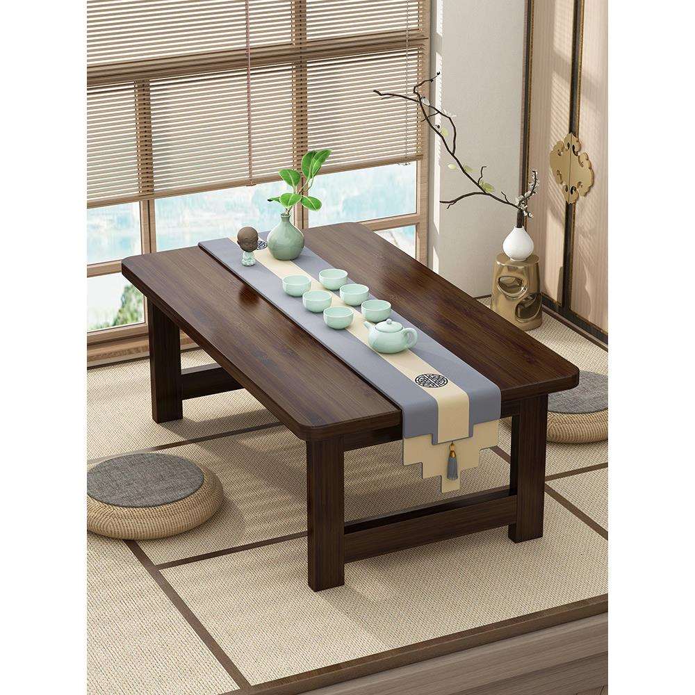 飘窗小桌子折叠炕桌家用实木榻榻米桌子小茶几床上学习矮桌飘窗桌