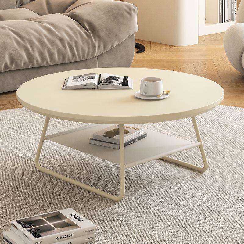 奶油圆形茶几客厅家用简约小桌子现代轻奢出租房小户型网红小VSa