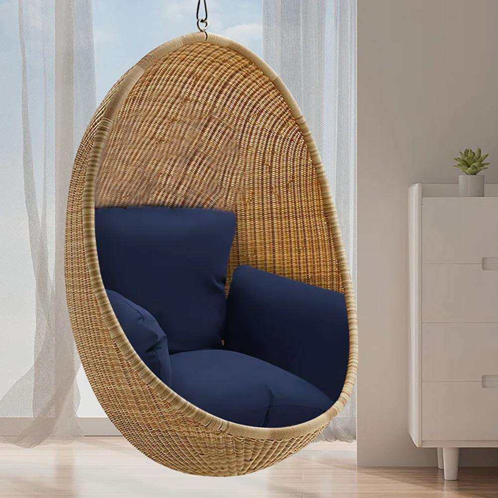 单人户外藤椅室内秋千椅摇篮吊篮鸟巢懒人座垫靠背坐垫