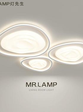 2024新款全光谱奶油风客厅主灯现代简约大气吸顶灯中山灯具厂直销